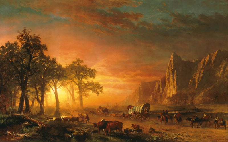 Emigranci przemierzający równiny - Albert Bierstadt