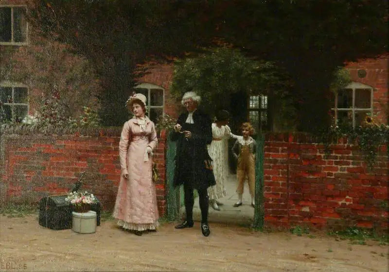 Czekając na trenera - Edmund Blair Leighton