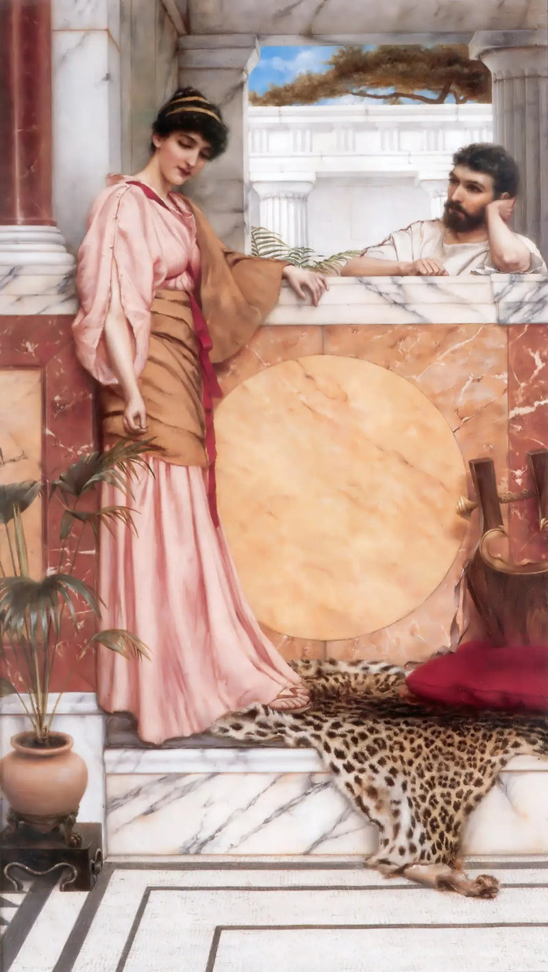 Oczekiwanie na odpowiedź - John William Godward