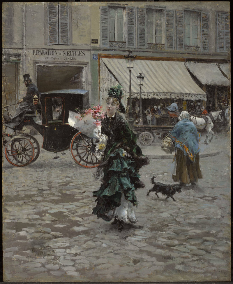 Przechodząc przez ulicę - Giovanni Boldini