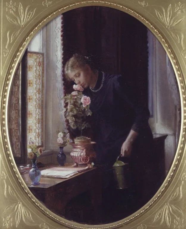 Młoda dziewczyna, która pachnie aż do różu - Carl Heinrich Bloch