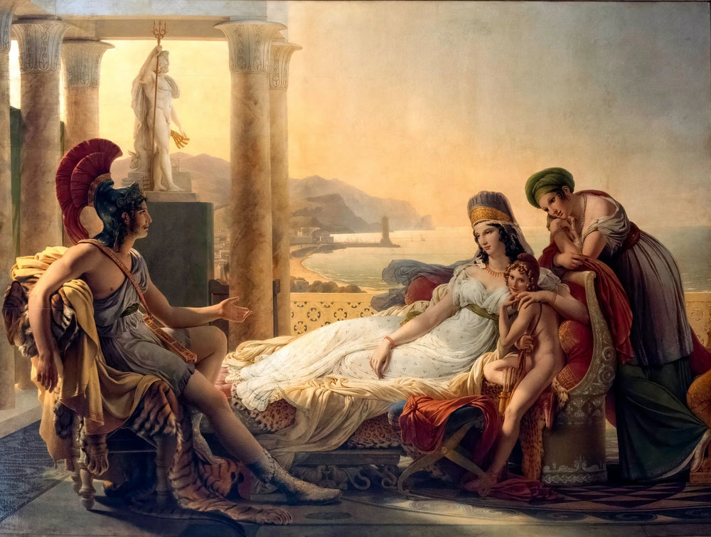 Énée racontant à Didon les malheurs de la ville de Troie - Pierre-Narcisse Guérin image 1 reproduction d’œuvre d’art à l’huile