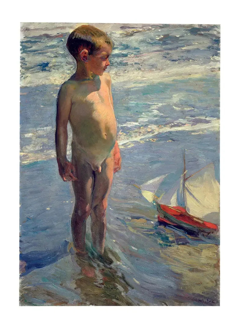 Dziecko z łodzią - Joaquín Sorolla