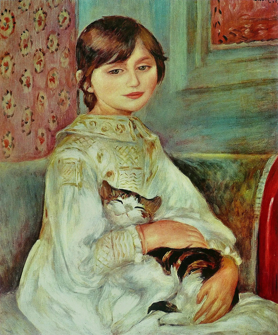 L’Enfant au chat, portrait de Julie Manet par Renoir en 1887