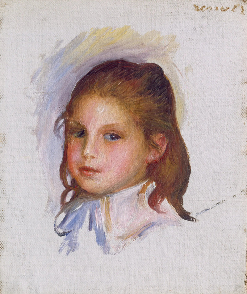 Dziecko z brązowymi włosami - Pierre-Auguste Renoir
