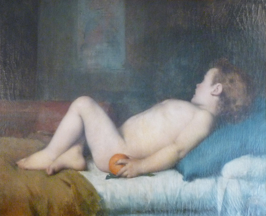 Enfant avec une orange - Jean-Jacques Henner