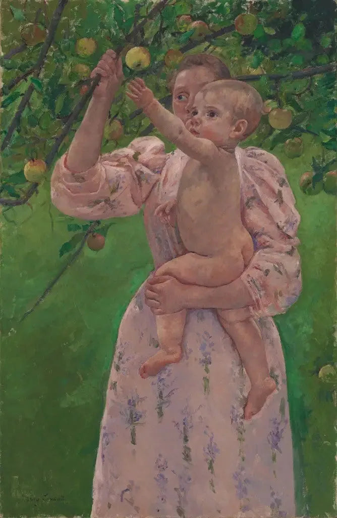 Dziecko zbierające owoc - Mary Cassatt