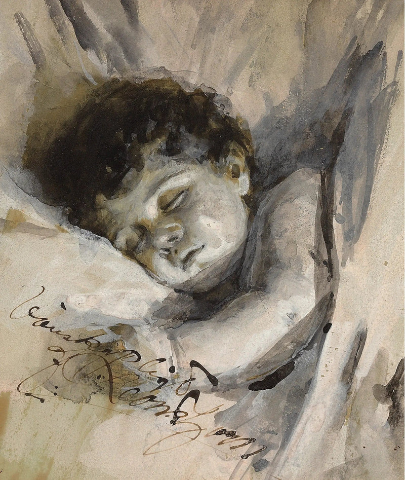 Śpiące dziecko - Anders Zorn