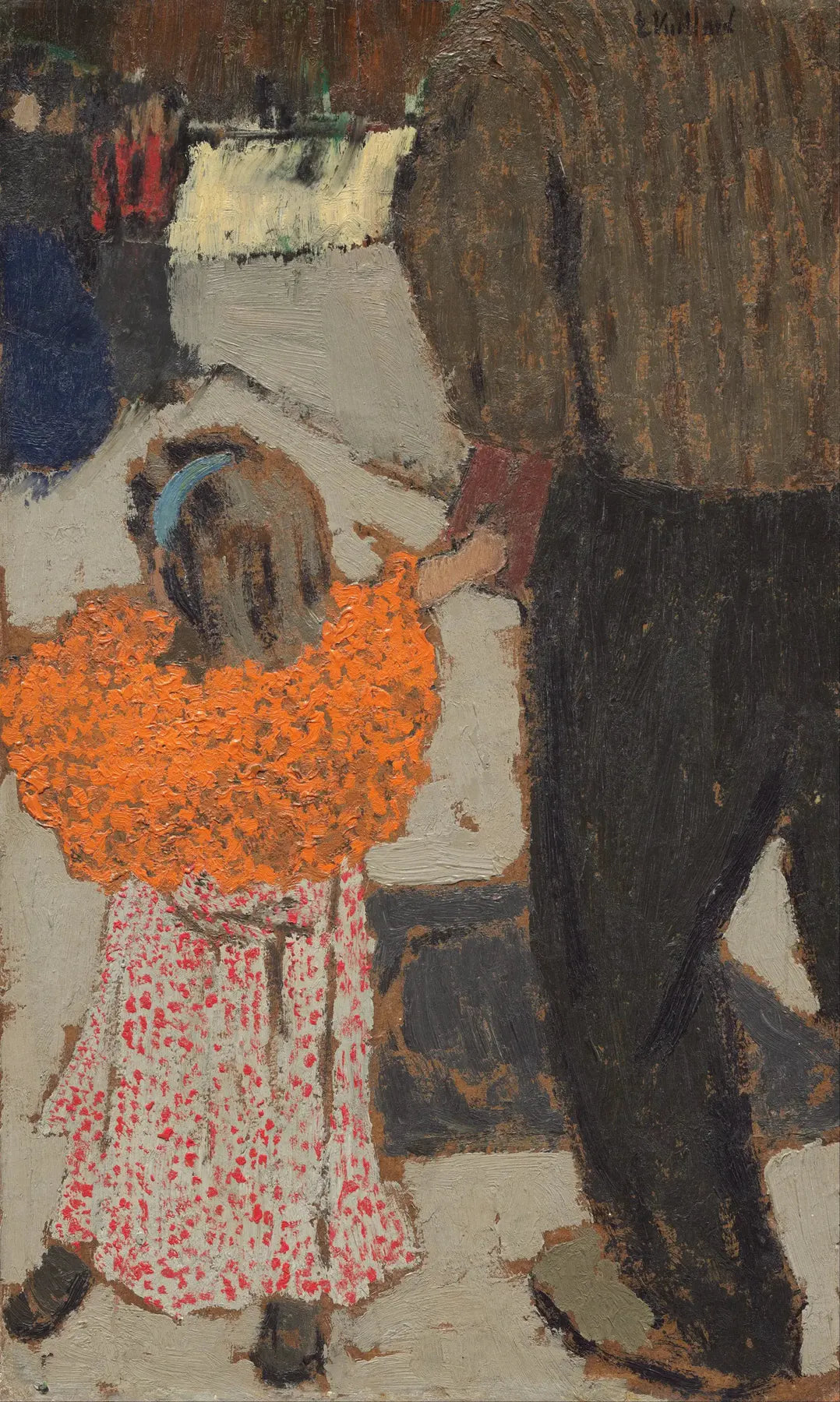 Enfant portant un foulard rouge - Édouard Vuillard image 1 reproduction réalisée par Alpha Reproduction