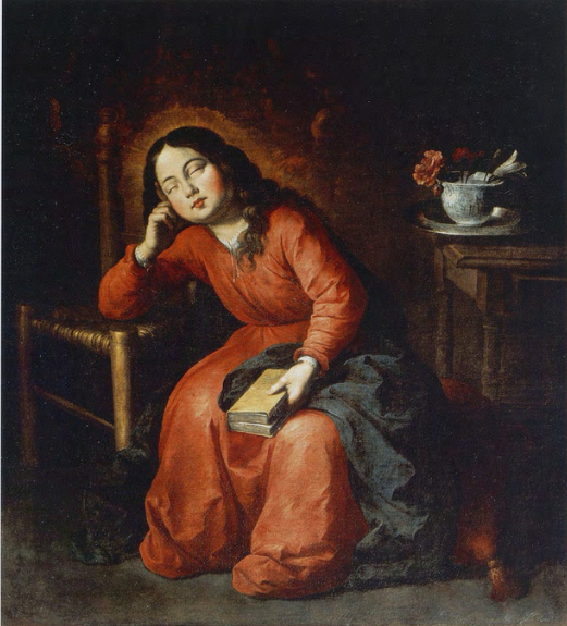Dziecko, Panna, śpiąca - Francisco de Zurbarán