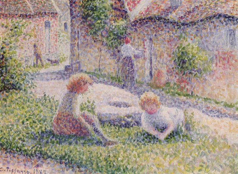Dzieci na farmie - Camille Pissarro