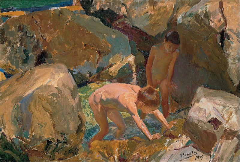 Dzieci szukające muszelek - Joaquín Sorolla