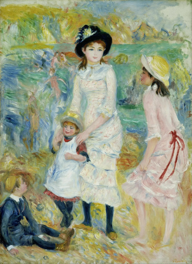 Dzieci na brzegu morza, Guernsey - Pierre-Auguste Renoir