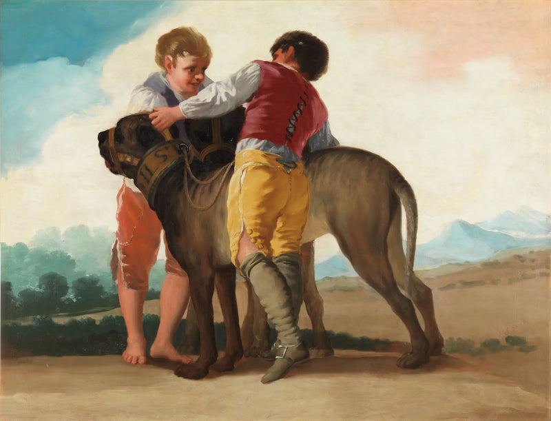 Dzieci z psami - Francisco de Goya