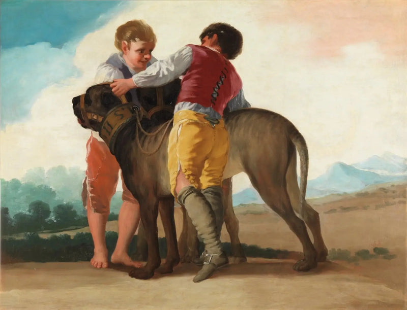 Dzieci z psami - Francisco de Goya