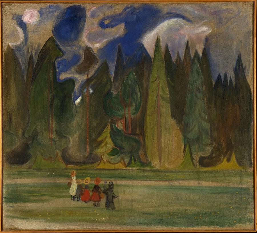 Dzieci w lesie - Edvard Munch
