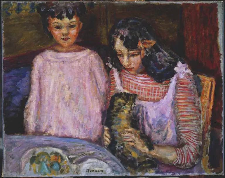 Dzieci i kot - Pierre Bonnard