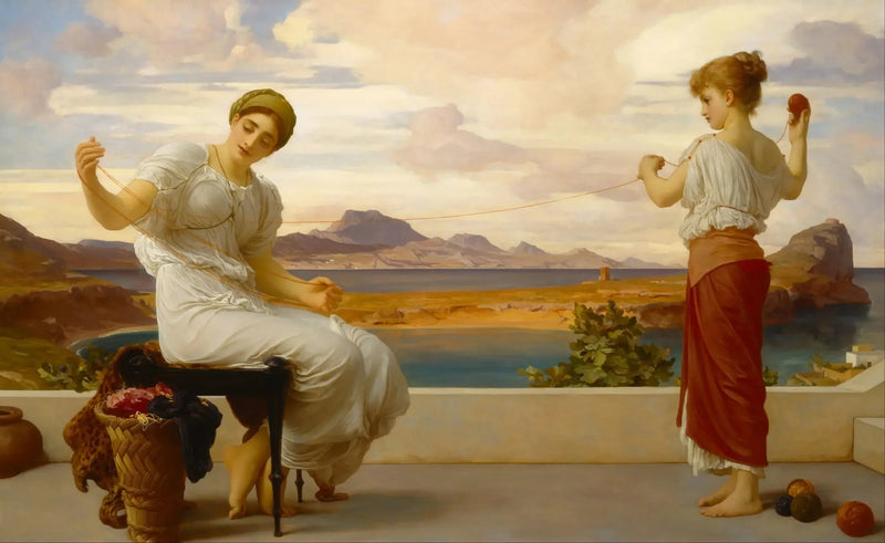 Zwijanie kłębka - Frederic Leighton