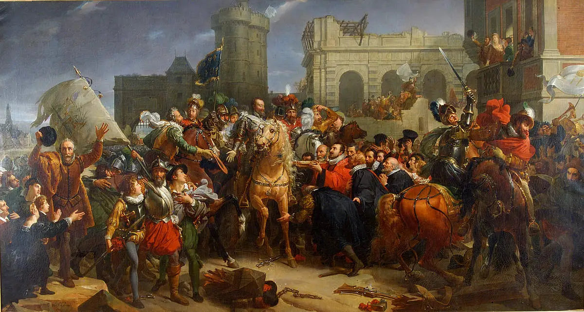 Entrée d'Henri IV à Paris, 22 mars 1594 (1817) - François Gérard image 2 reproduction de peinture à l’huile