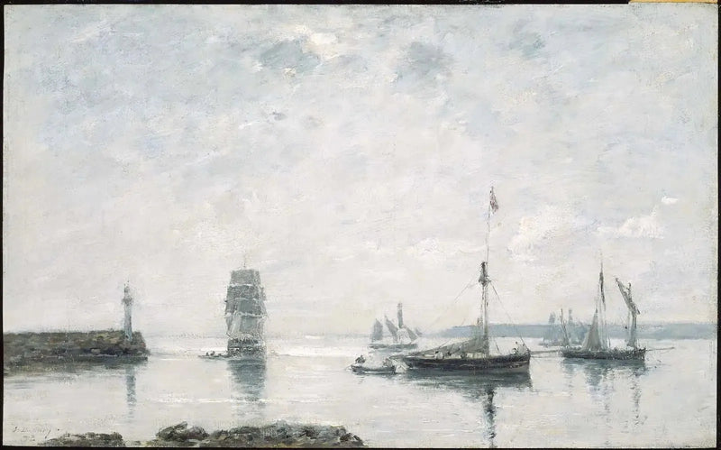 Wejście do portu - Eugène Boudin