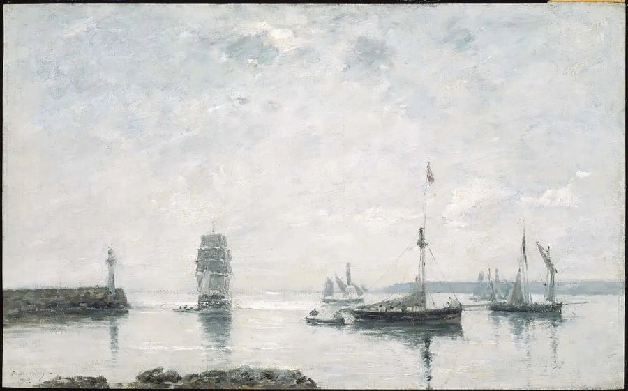 Wejście do portu - Eugène Boudin