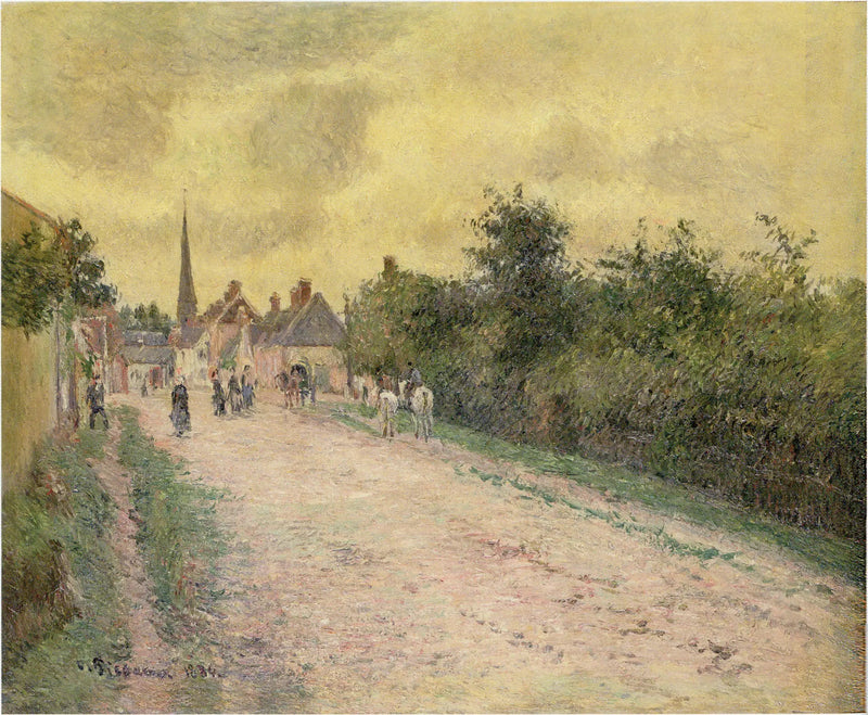 Wejście do wioski Eragny - Camille Pissarro