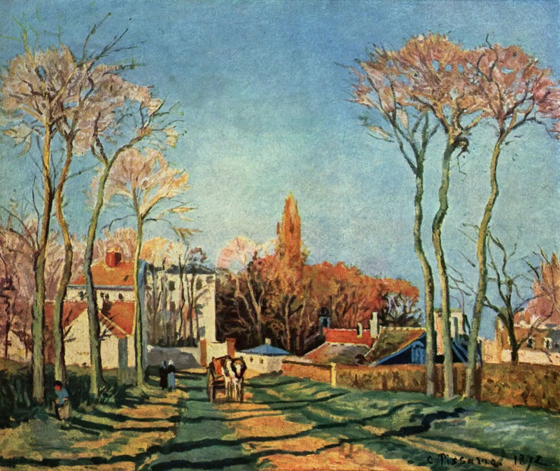 Wejście do wioski Voisins - Camille Pissarro