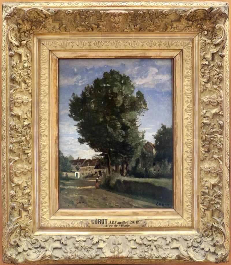 Wejście do wioski - Jean-Baptiste Camille Corot