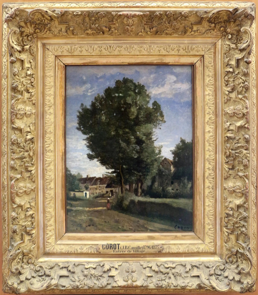 Wejście do wioski - Jean-Baptiste Camille Corot