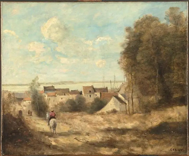 Wejście do wioski - Jean-Baptiste Camille Corot