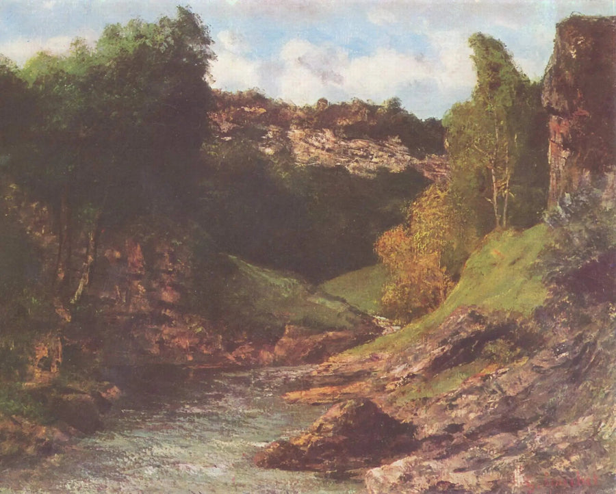 Okolice Ornans, krajobraz skalisty - Gustave Courbet