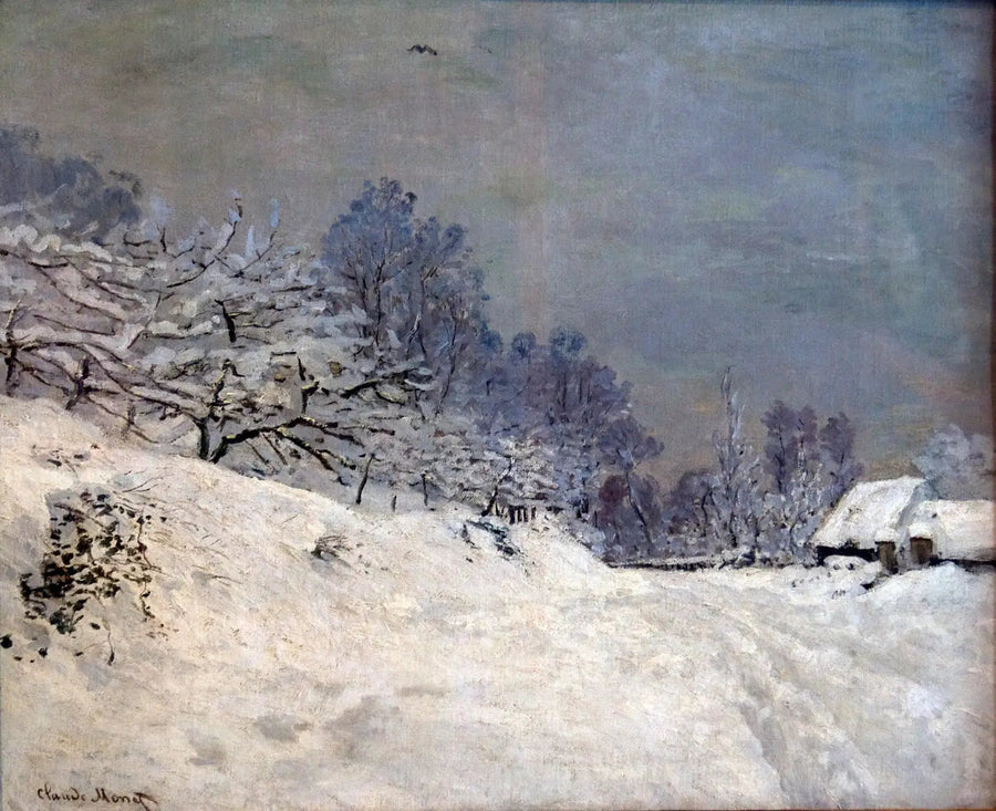 Okolice Honfleur, śnieg - Claude Monet
