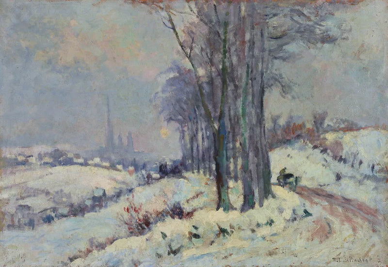 Okolice Rouen pod śniegiem - Robert Antoine Pinchon