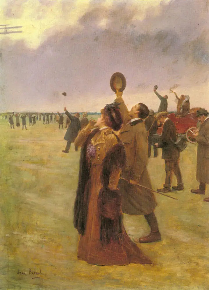 Lot samolotu dwupłatowego typu Wright - Jean Béraud