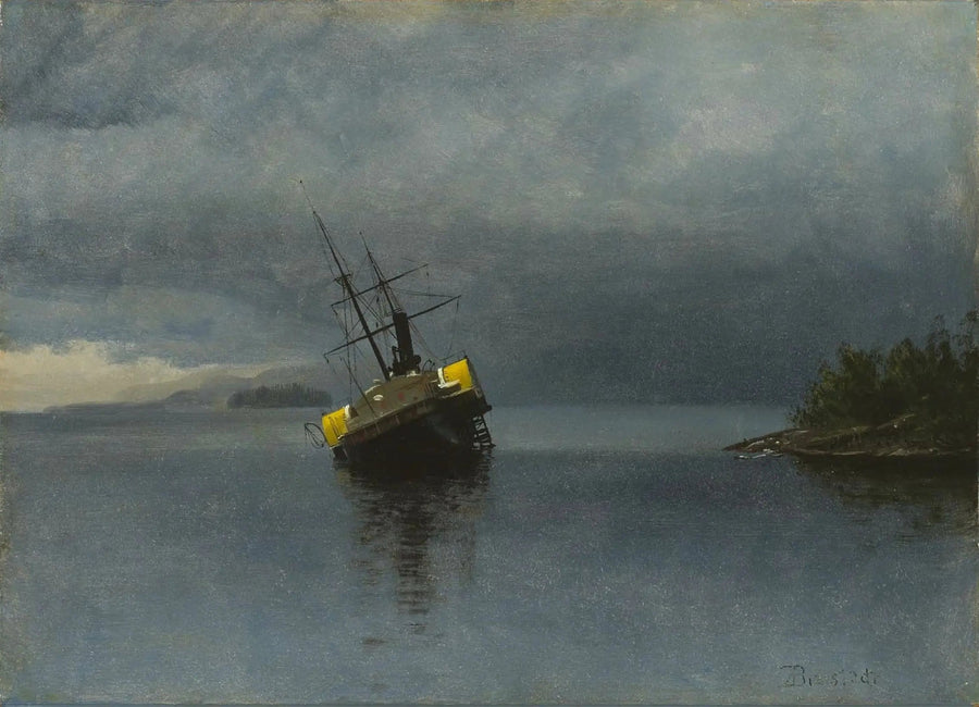 Wrak Ancon w zatoce Loring na Alasce - Albert Bierstadt