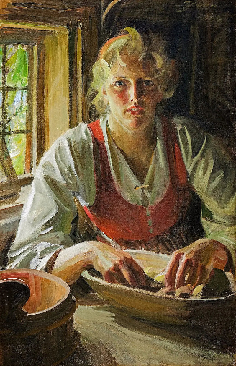 Obieranie ziemniaków - Anders Zorn