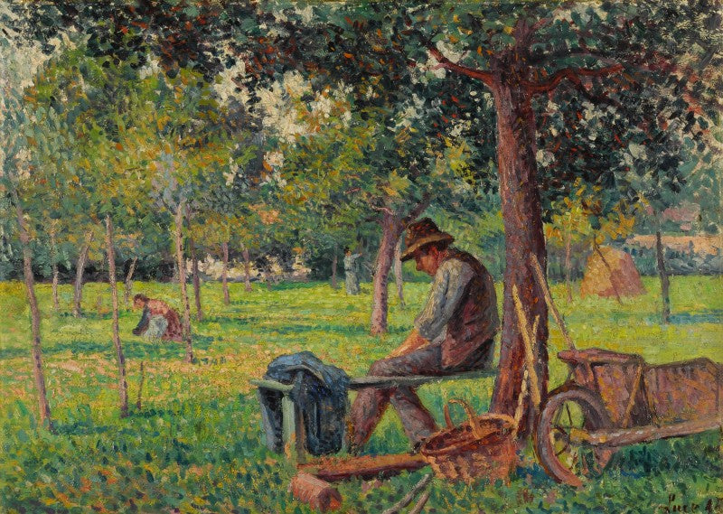 Éragny, Rodo Pissarro w ogrodzie swojego ojca - Maximilien Luce
