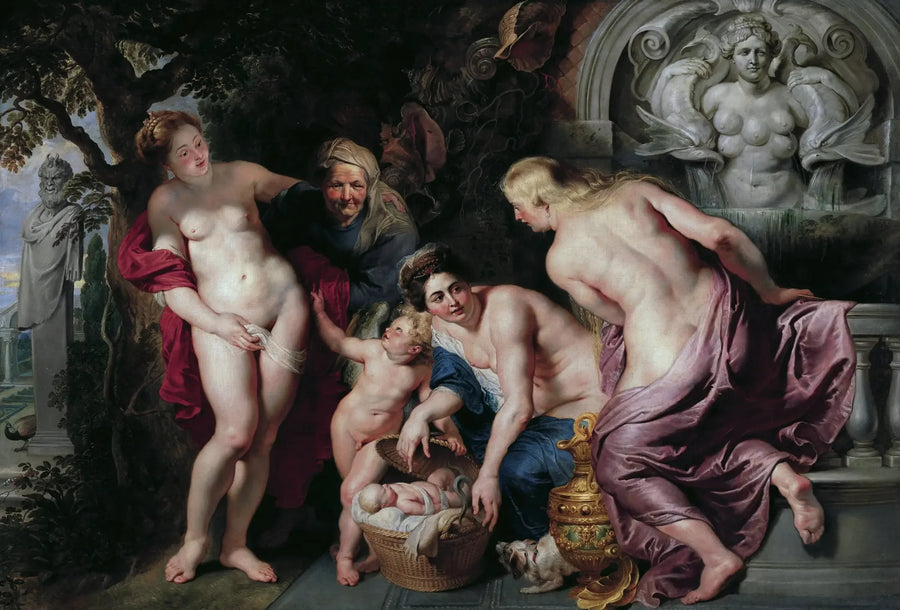Érichthonios odkryty przez córki Cécropsa - Peter Paul Rubens