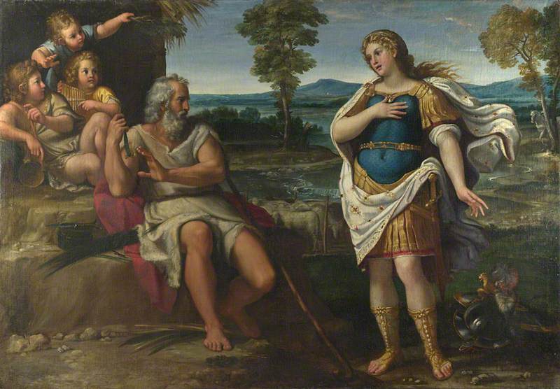 Erminia szuka schronienia u pasterzy - Annibale Carracci