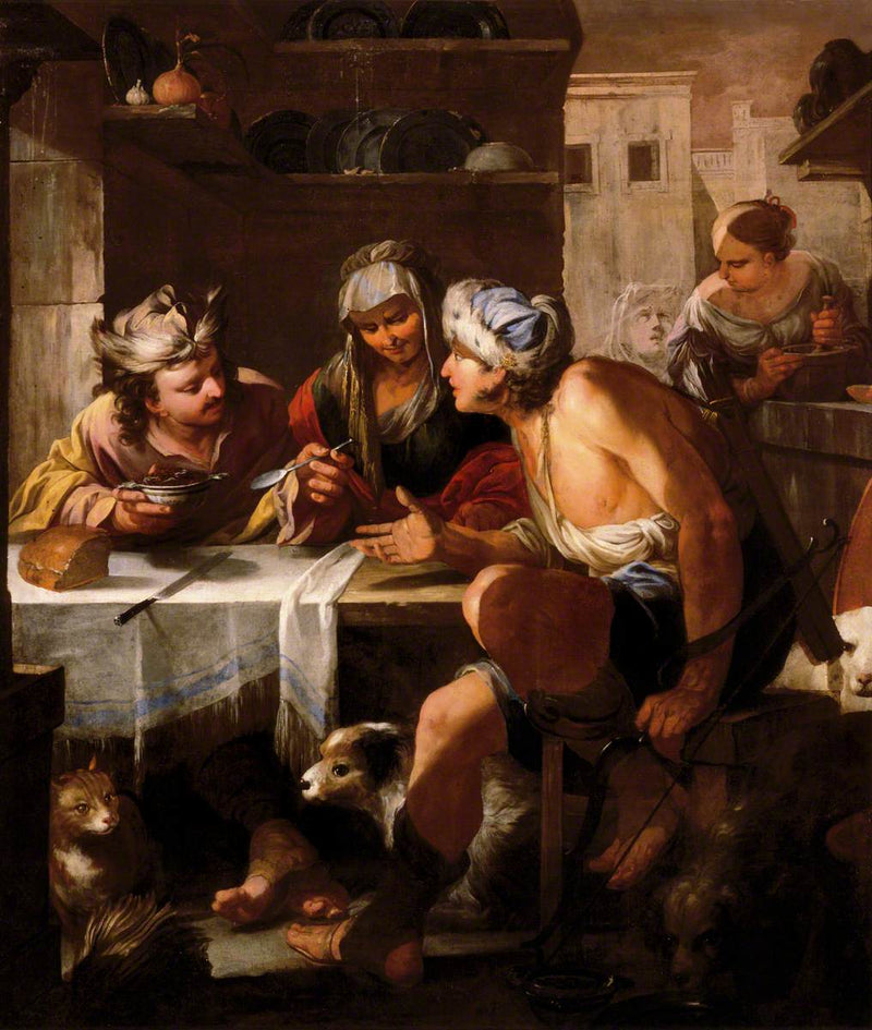 Ésaü sprzedaje swoje prawo pierworództwa - Luca Giordano