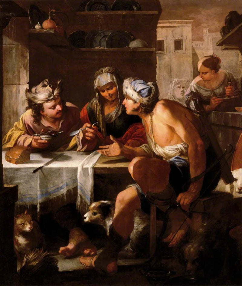 Ésaü sprzedaje swoje prawo pierworództwa - Luca Giordano