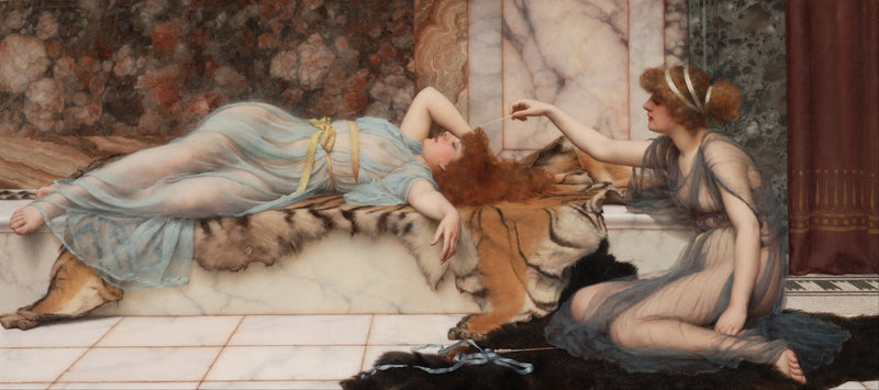 Figlarność i Wypoczynek - John William Godward