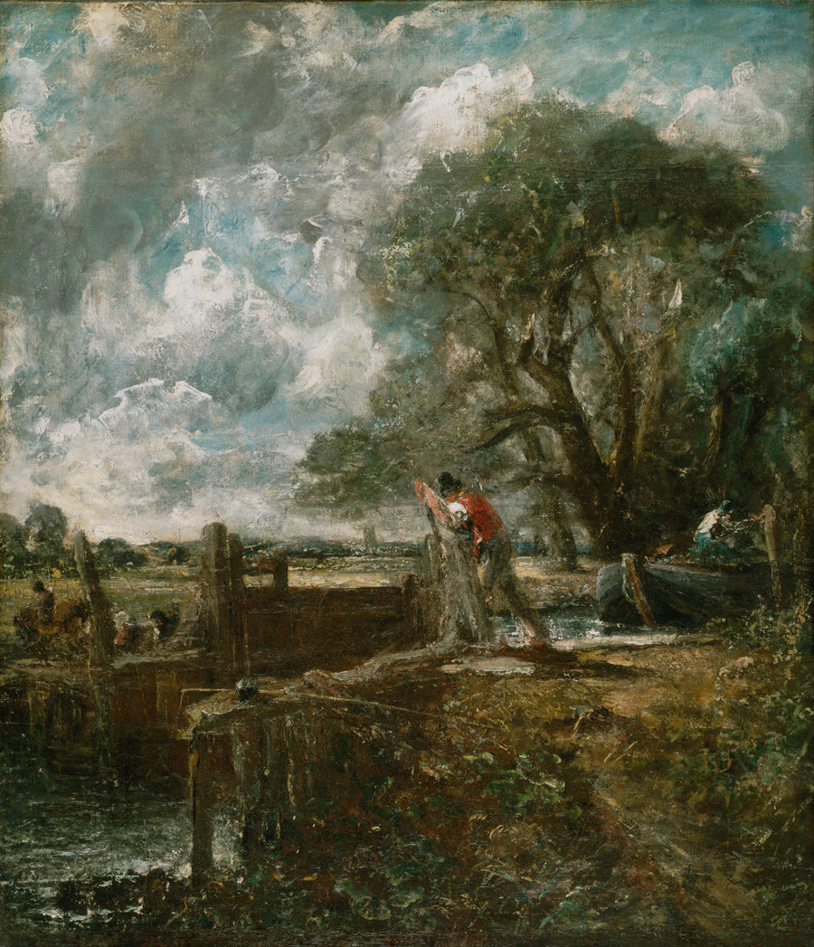 Esquisse pour un bateau passant une écluse - John Constable