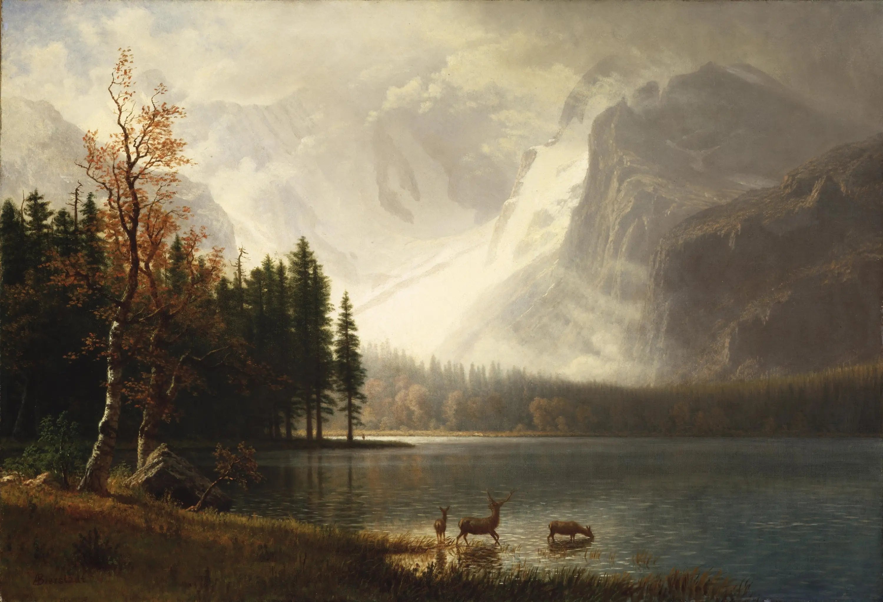 Estes Park Colorado lac Whyte - Albert Bierstadt - Alpha Reproduction