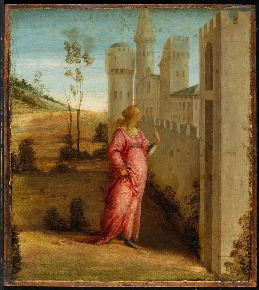Estera u drzwi pałacu - Filippino Lippi
