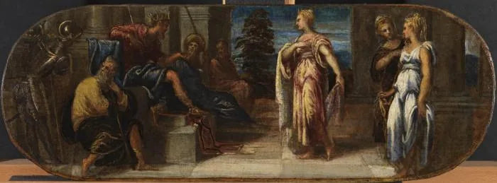 Estera i Asuero albo Salomon i królowa Saby - Jacopo Tintoretto