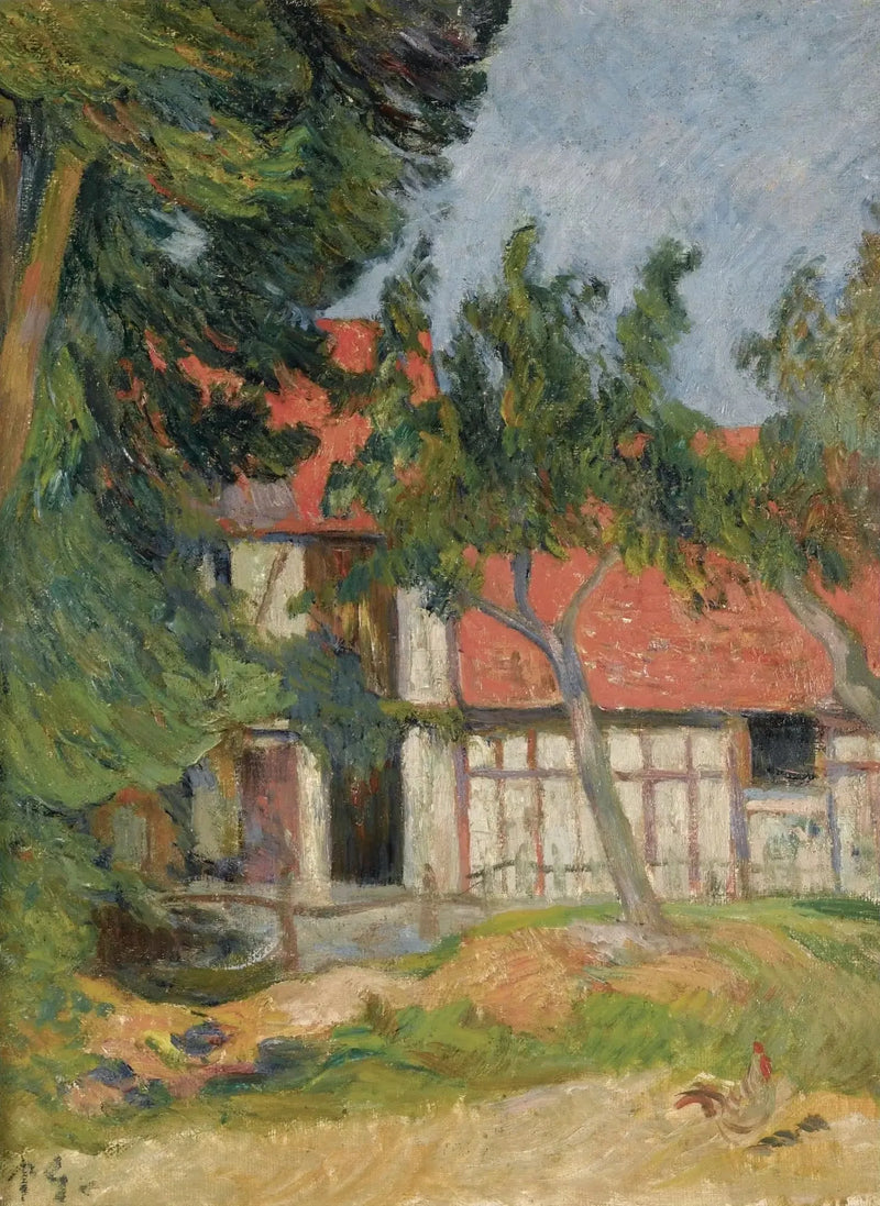 Stajnia koło Dieppe I, lub Chatka w Normandii II - Paul Gauguin