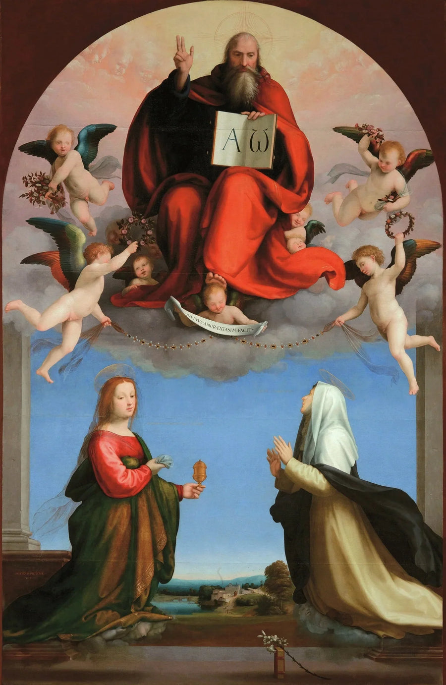 Wieczna chwała między świętą Marią Magdaleną a Katarzyną ze Sieny - Fra Bartolomeo