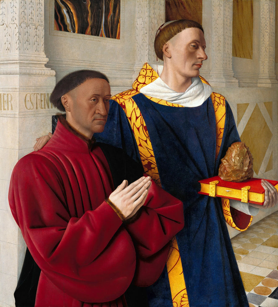Étienne Chevalier przedstawiony przez świętego Étienne'a - Jean Fouquet