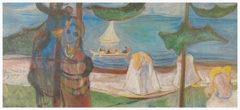 Uścisk na plaży (Frise Linde) - Edvard Munch